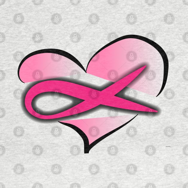 Cancer ribbon heart by OG1